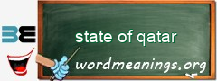 WordMeaning blackboard for state of qatar